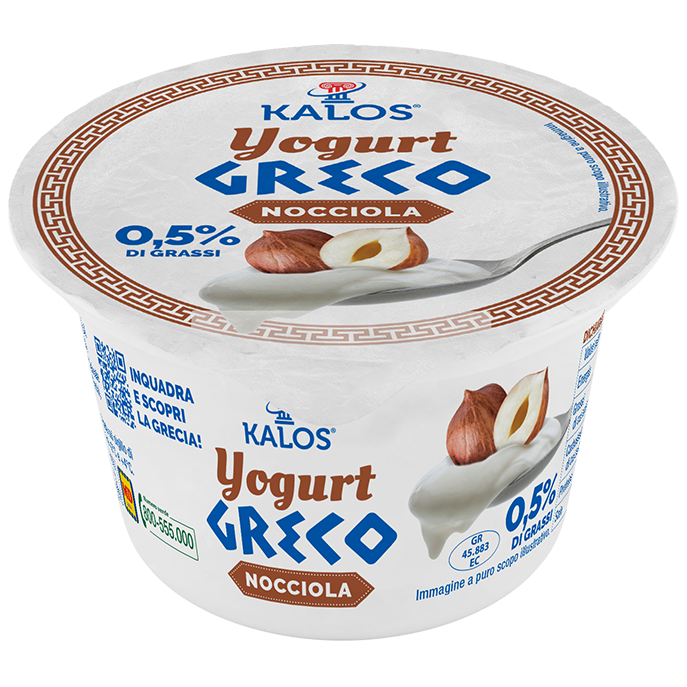 Yogurt greco 0,5% alla nocciola